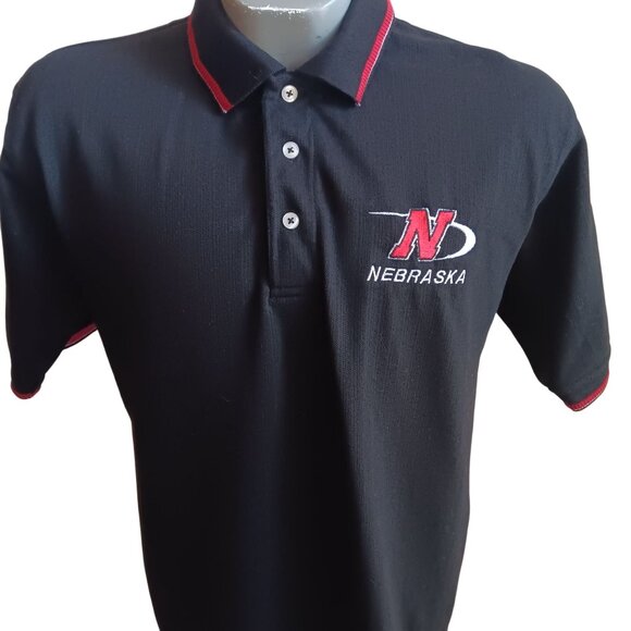 Nebraska Huskers Football Big Red Men's Small Polo Shirt Polo Shirt Embroidered - Picture 2 of 5